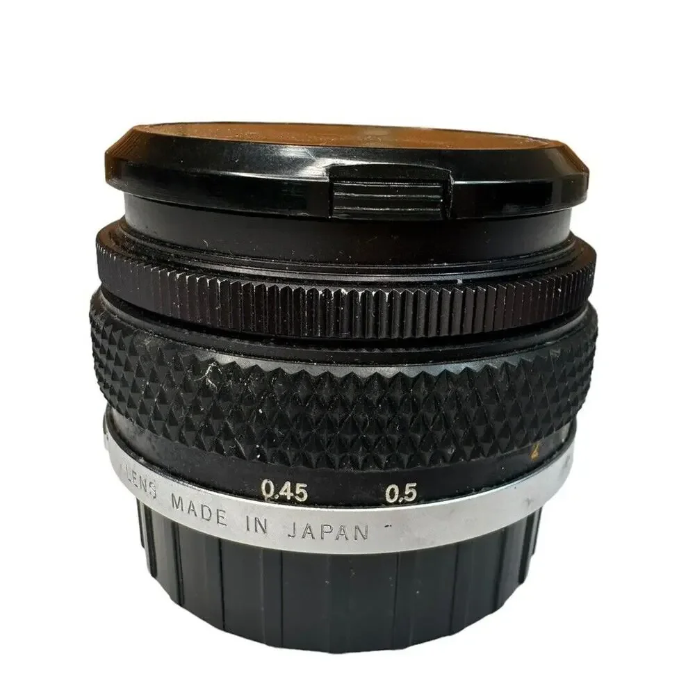 Vtg Olympus OM-System F Zuiko 765601 Lot of 2 Lenses and Storage Case Japan‎